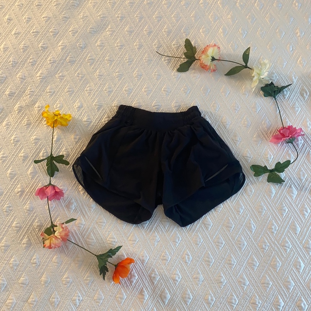 Lulu lemon, size 2 tall black shorts, lightly worn